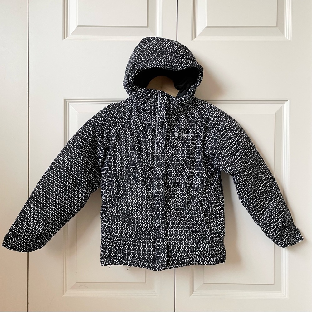 Columbia girls snow ski jacket size xs, black
